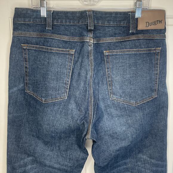 Duluth Trading Co Mens Flex Ballroom Jeans Sz 37X34 Relaxed Fit Denim Workwear - Picture 4 of 16